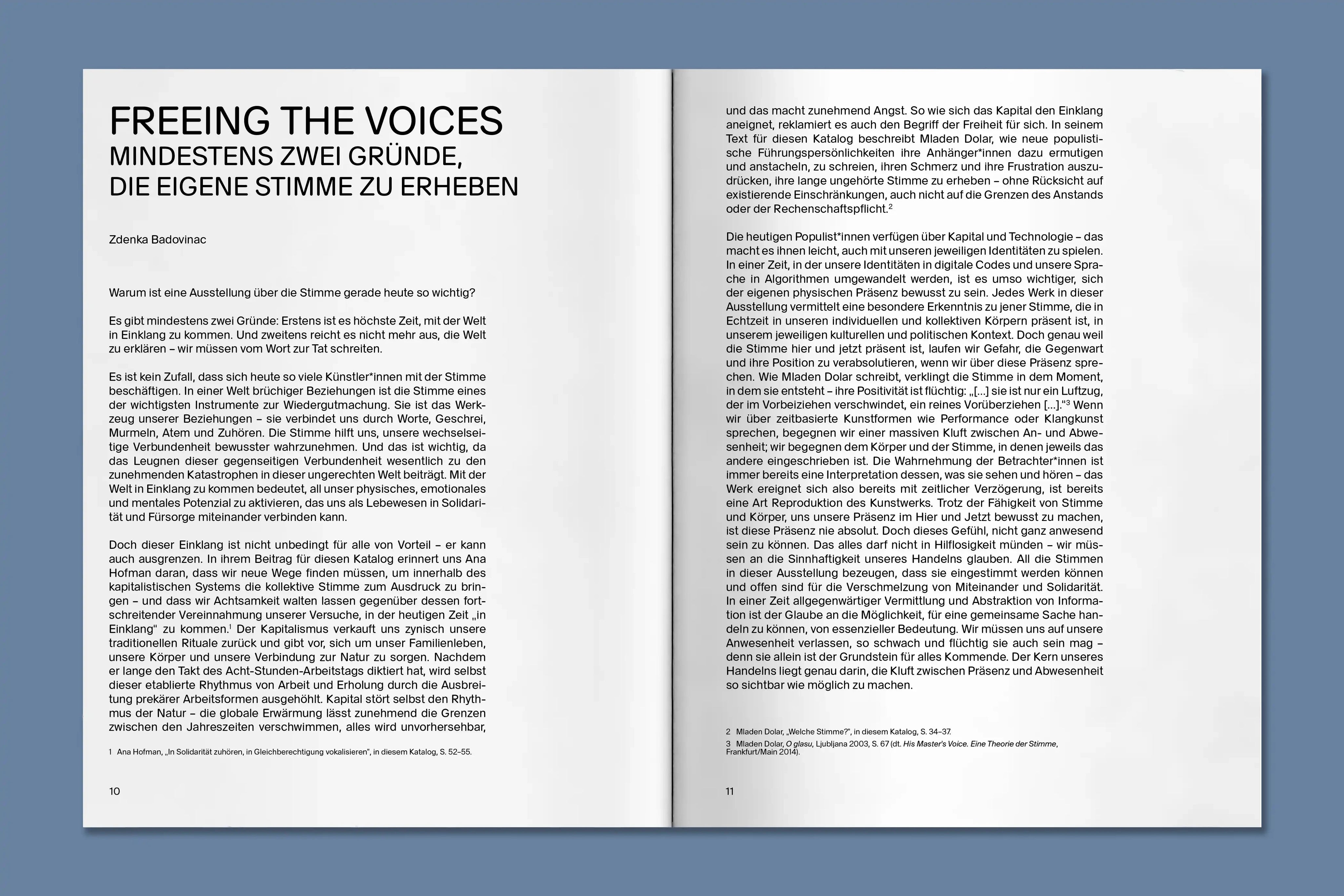 Freeing the Voices - Kunsthaus Graz