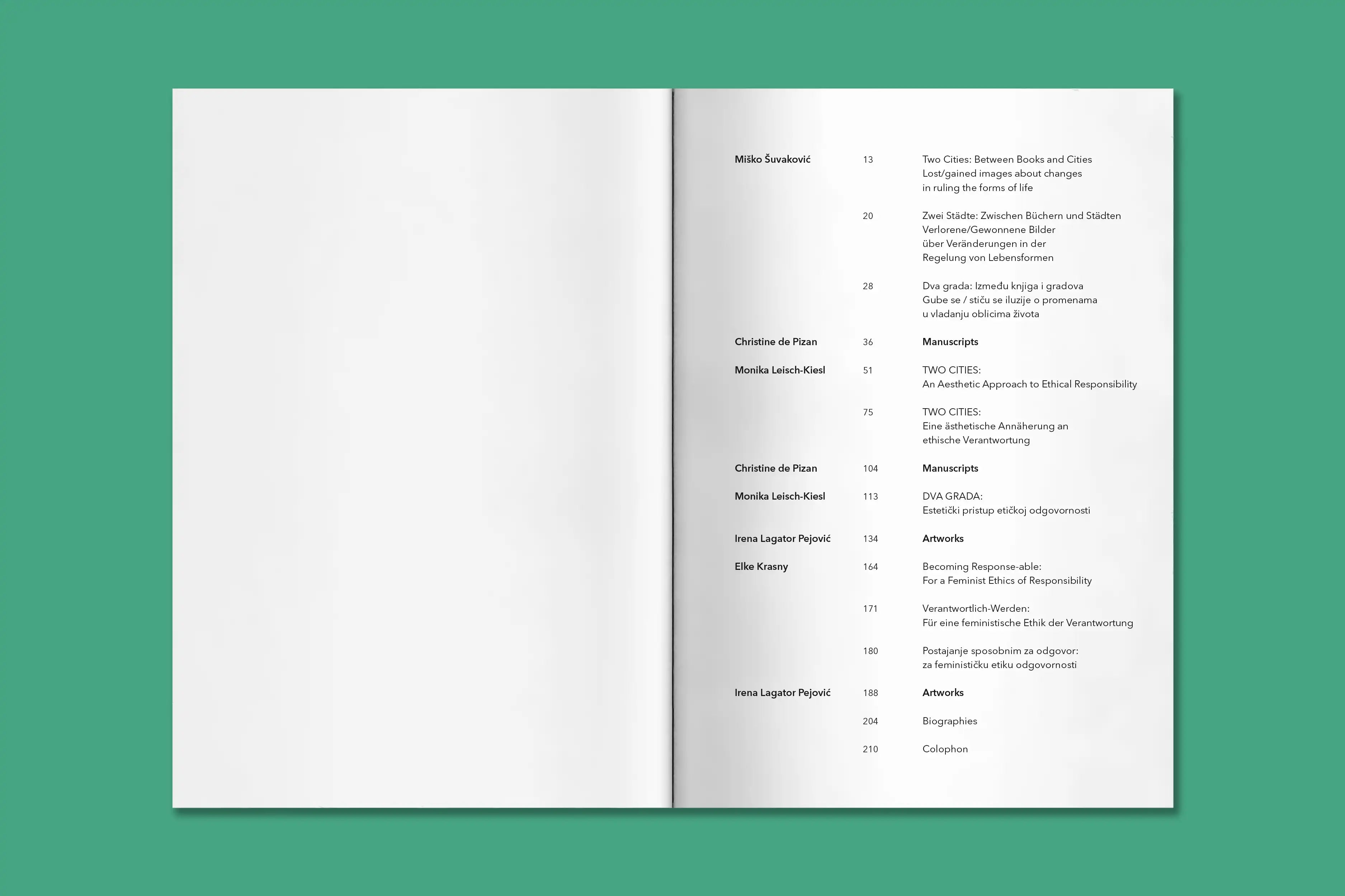 TWO CITIES - AN AESTHETIC APPROACH TO ETHICAL RESPONSIBILITY