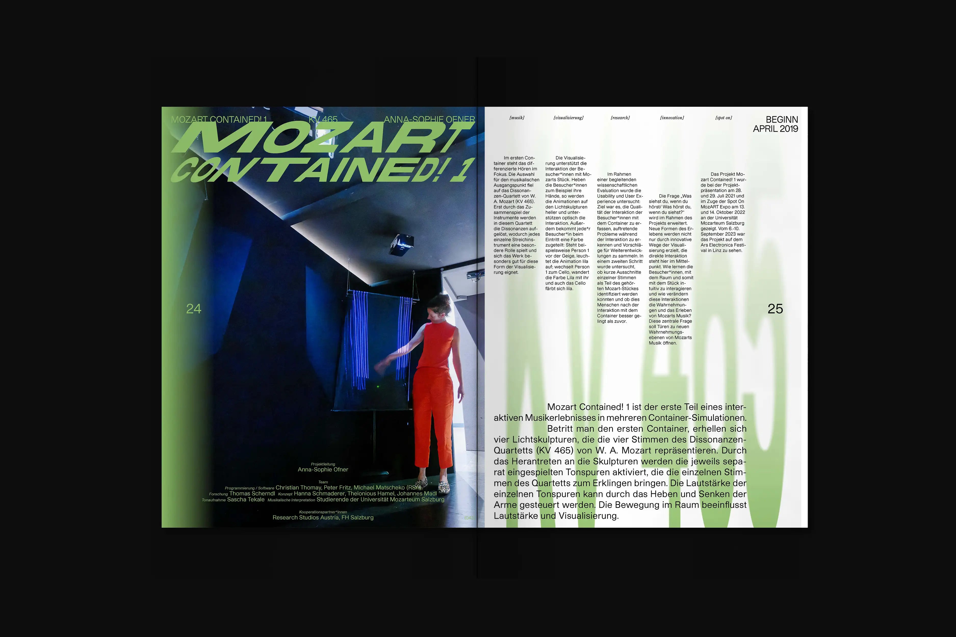 SPOT ON MOZART - VISUALIZING MUSIC IN THE DIGITAL AGE