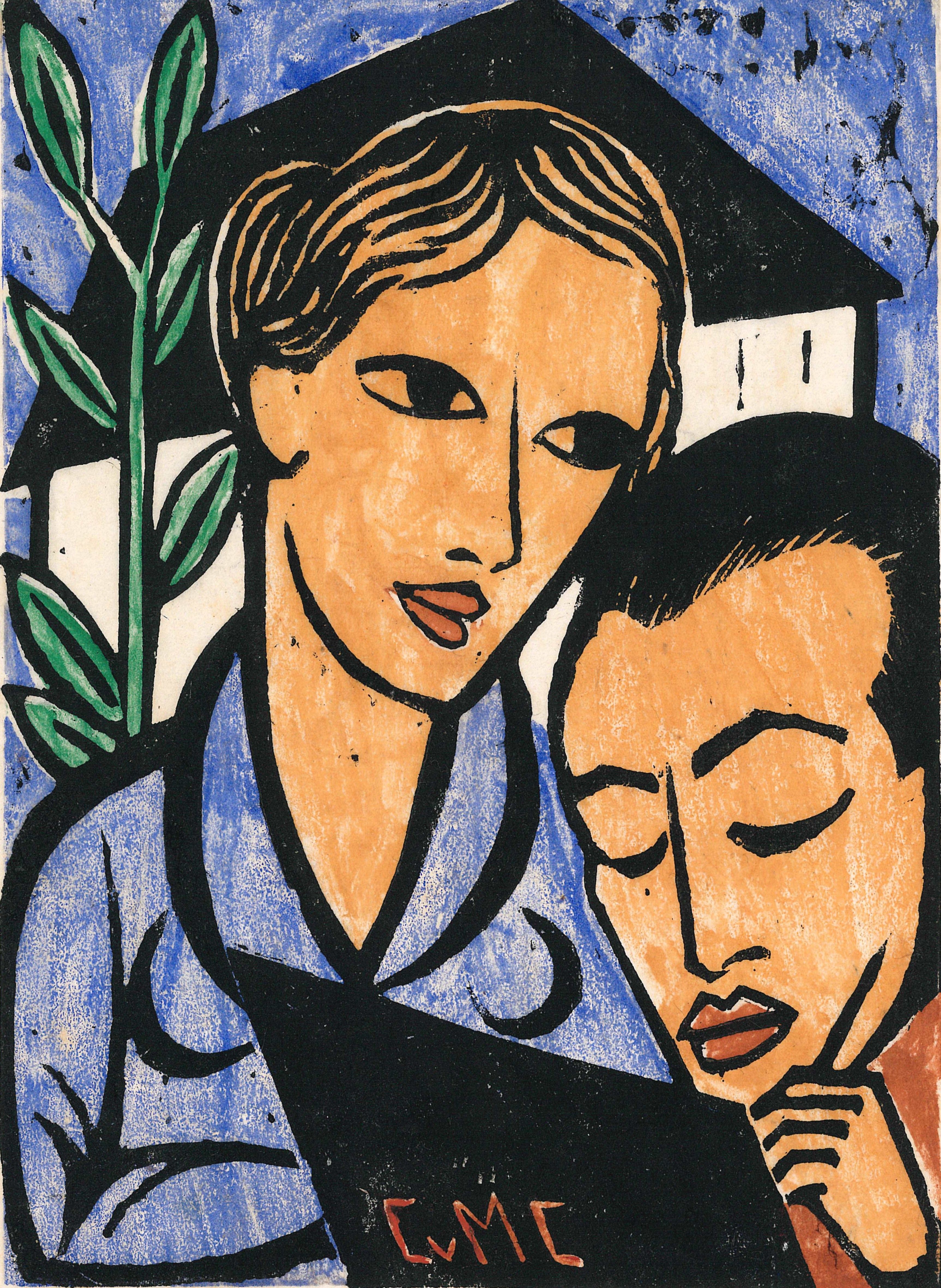 Mitschke Collande Liebespaar 1920 Privatslg von Mitschke Collande Foto Kunstvilla Metadaten