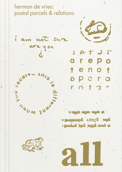Herman de vries postal parcels and relations COVER