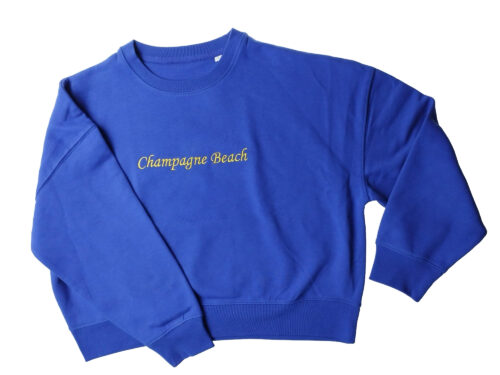 Champagne beach sweater blue 1