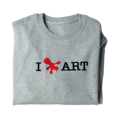 VFMK I LOVE ART Sweater Unisex Organic Cotton Grey5